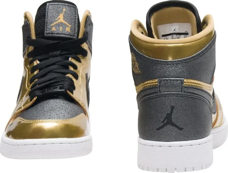 Air Jordan 1 Retro High GG Black History Month Sneakers, Gold