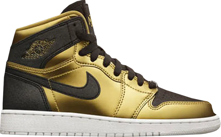 Air Jordan 1 Retro High GG Black History Month Sneakers, Gold