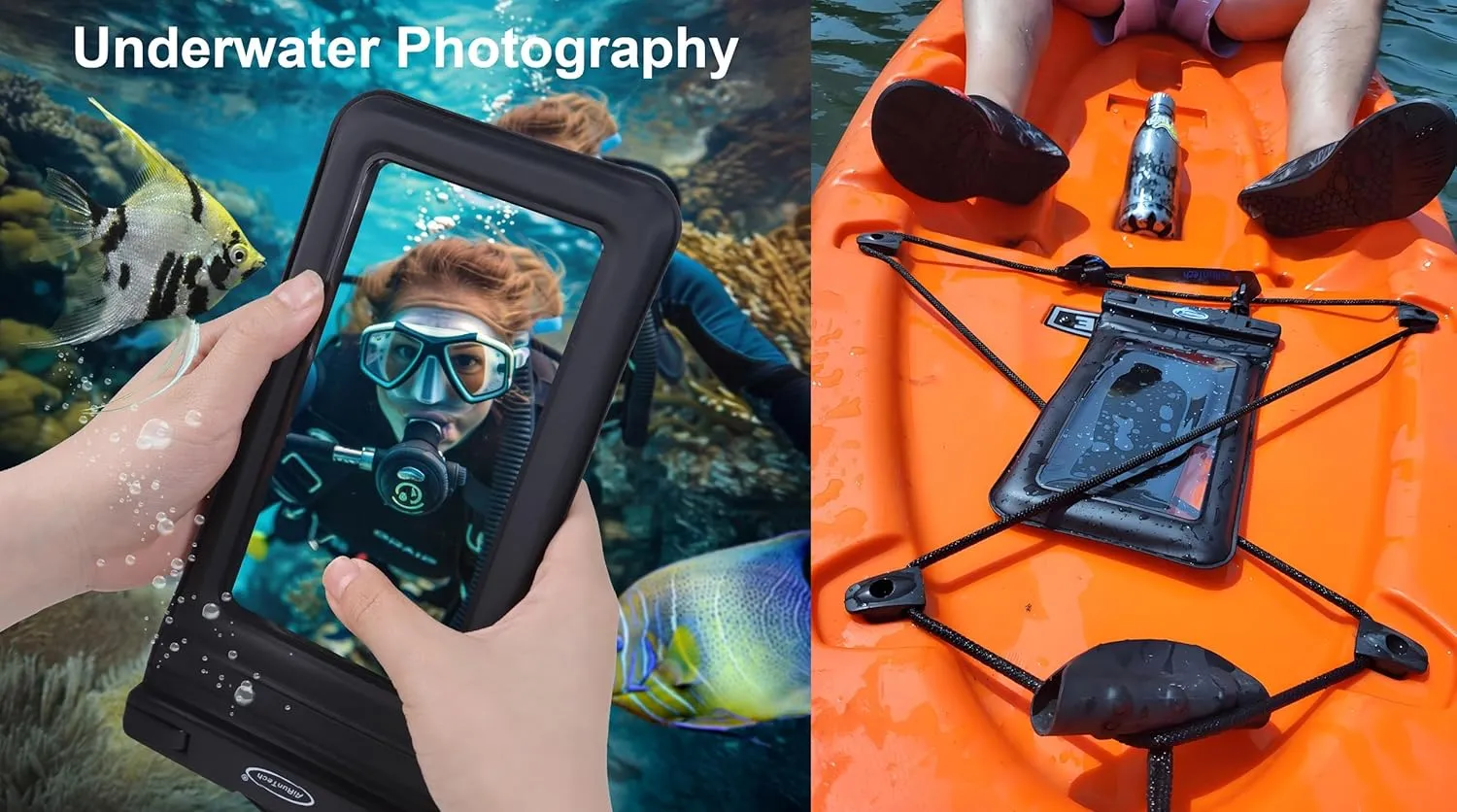 AiRunTech Waterproof Phone Pouch,Waterproof Phone Case with Lanyard Protector for iPhone 15 14 13 12 11 Pro Max,Waterproof Cellphone Bag Beach Cruise Ship Essentials Vacation Accessories