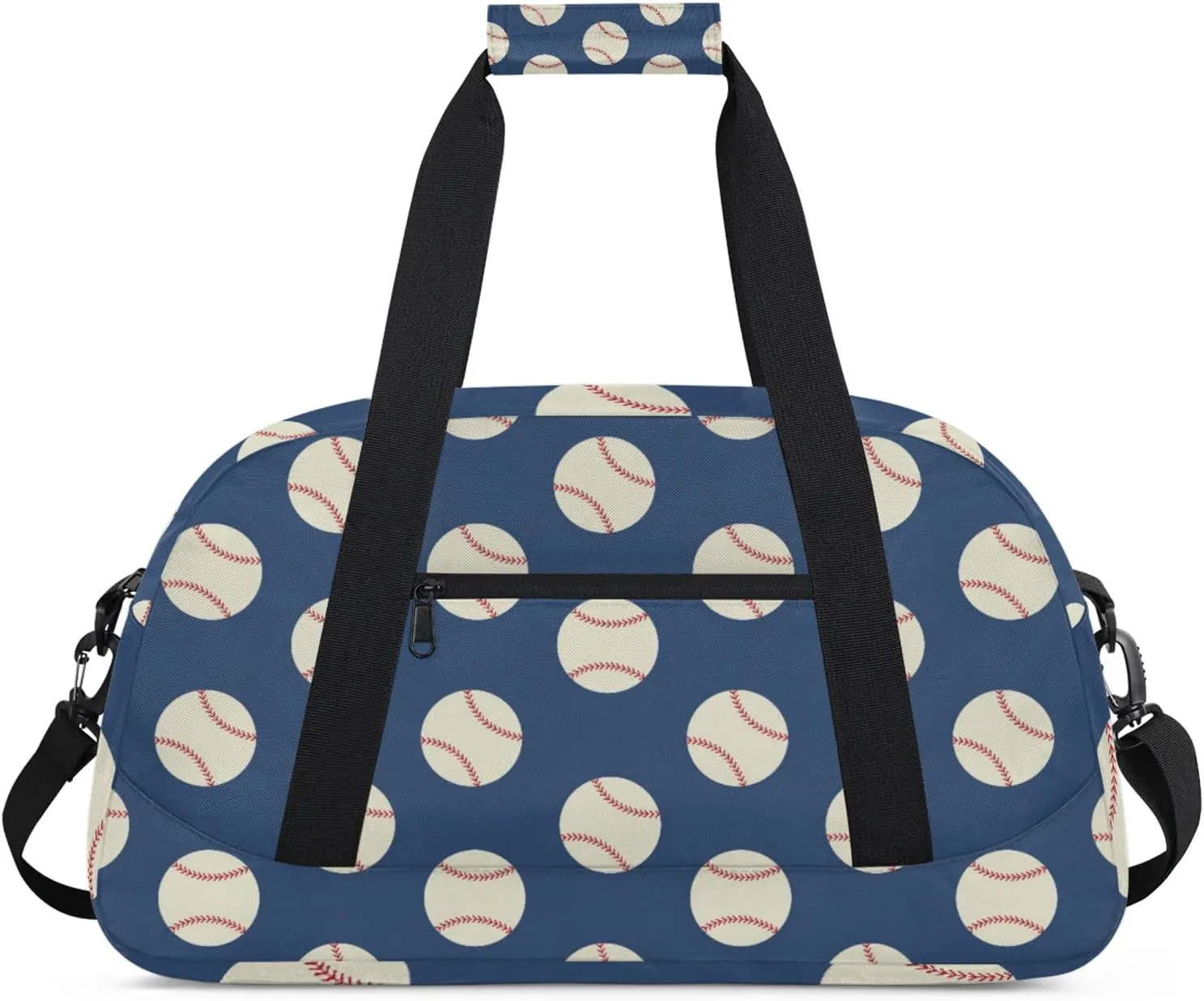 Baseball Navy Blue 18 inch Small Gym Bag for Women and Men, Lightweight Carry On Weekender Bag Mini Duffel Bag for Travel Sports Workout