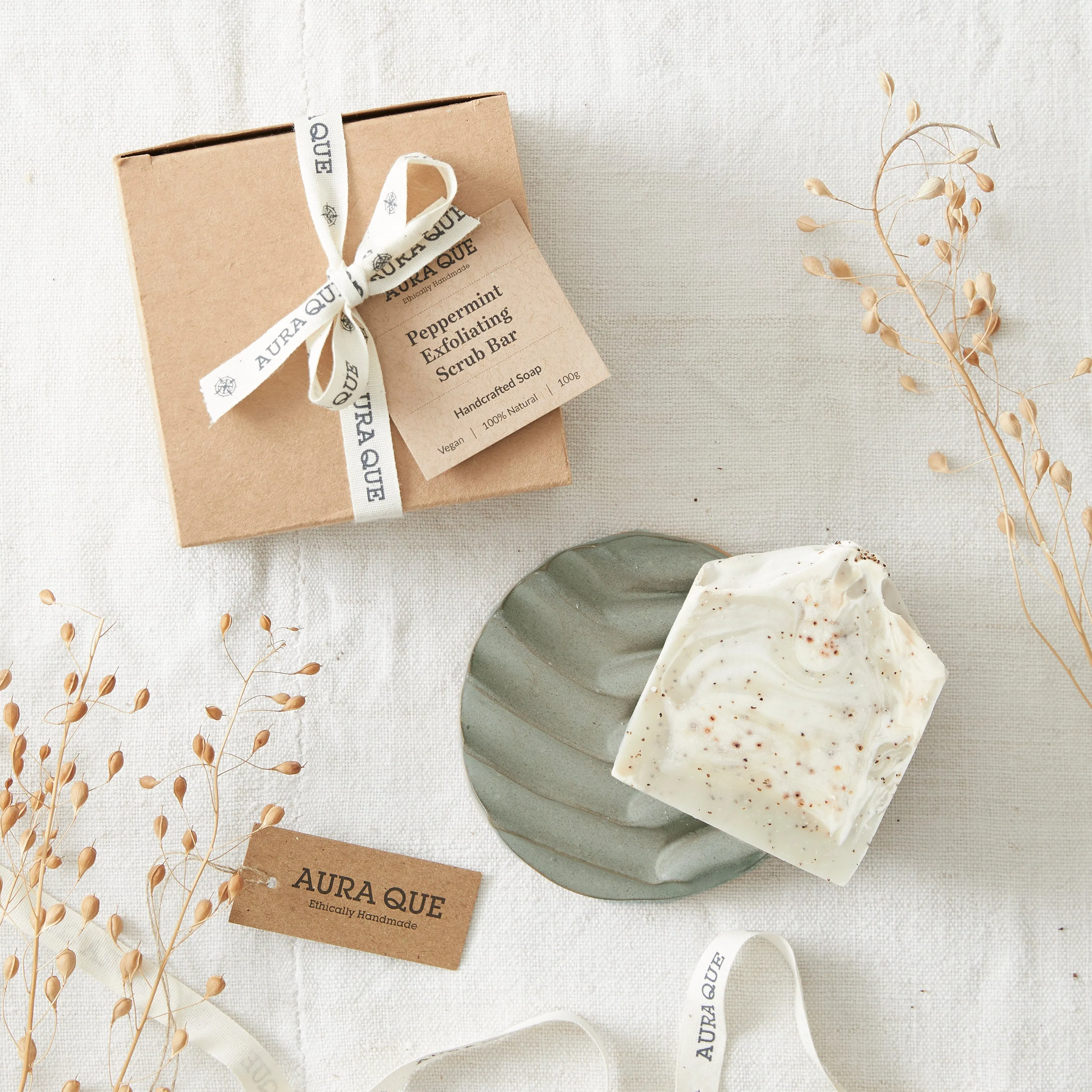BUNDA Stoneware Ridged Circular Soap Dish (WS)