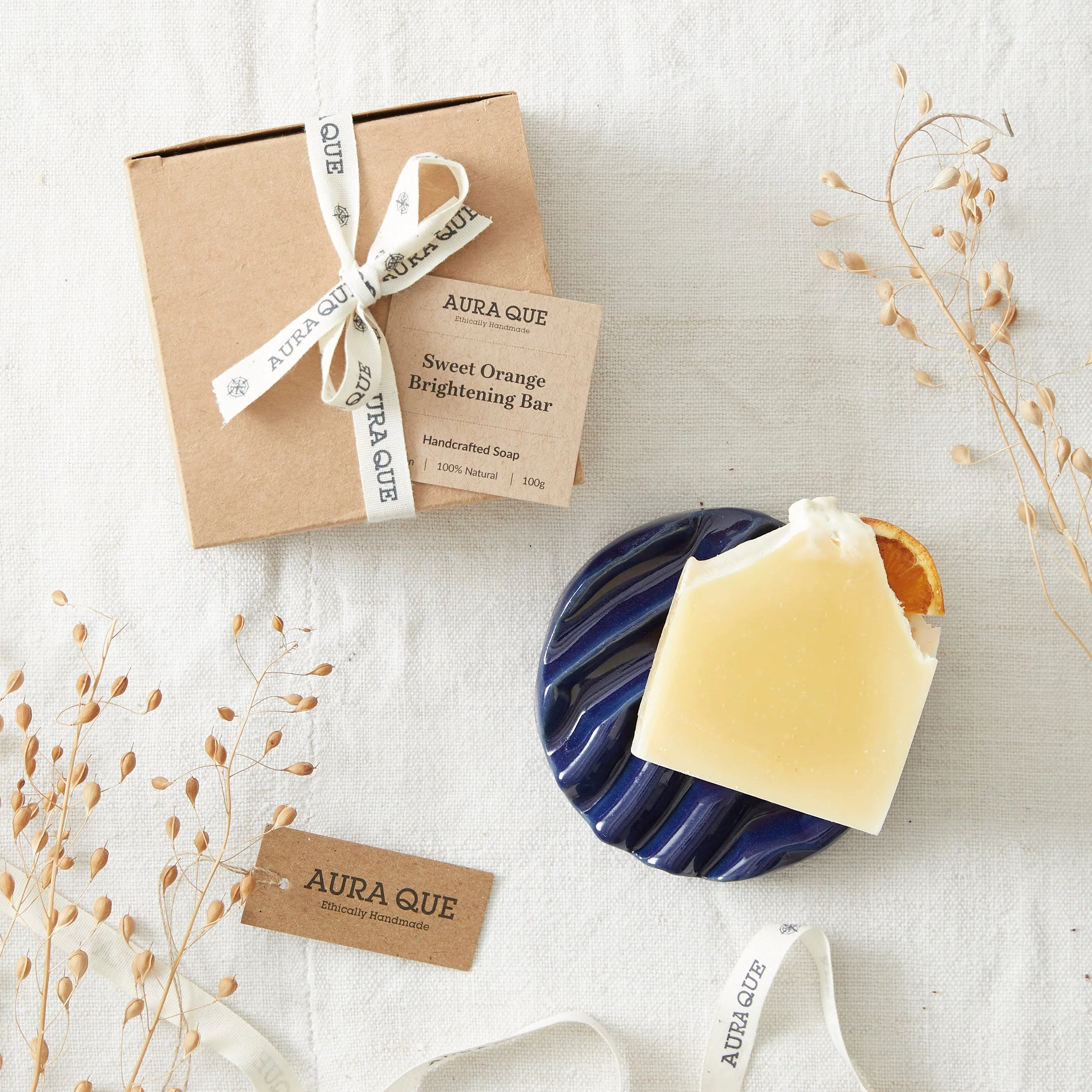BUNDA Stoneware Ridged Circular Soap Dish (WS)