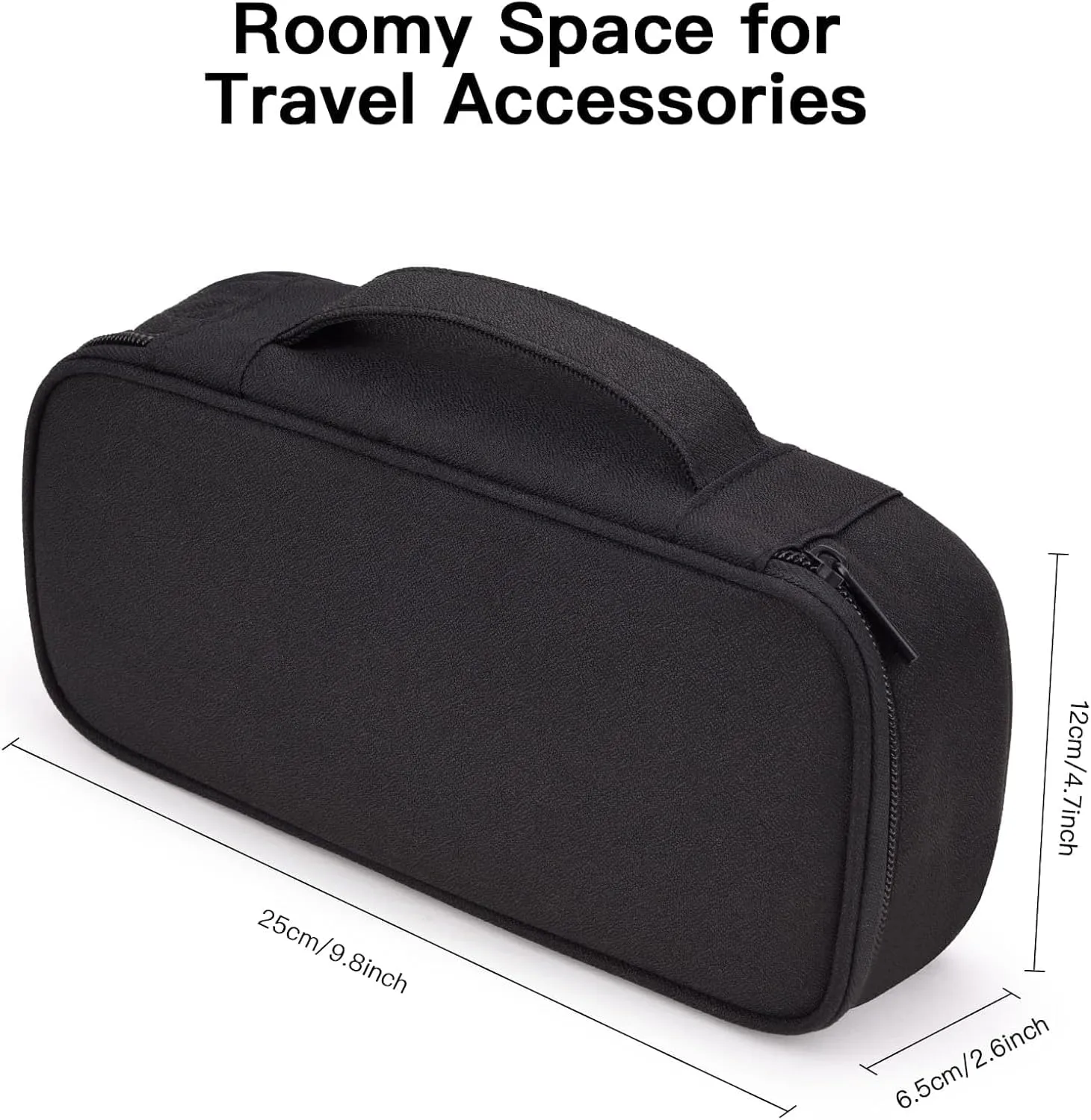 Cable Organizer Bag, Electronic Organizer Travel Case for Charger & Cords, Travel Accessories, Portable Power Bank (Black)