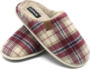 Cozy Red Memory Foam Scuff Comfortable Slippers