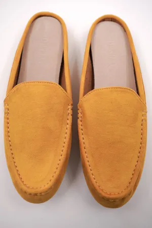 Lemon Suedette Slip Ons