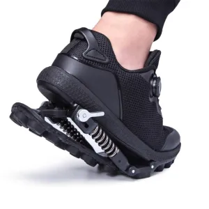 Mechanical running shoes Bouncing Spring shock absorption running Shoes Women men Sneaker Shoes