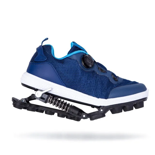 Mechanical running shoes Bouncing Spring shock absorption running Shoes Women men Sneaker Shoes