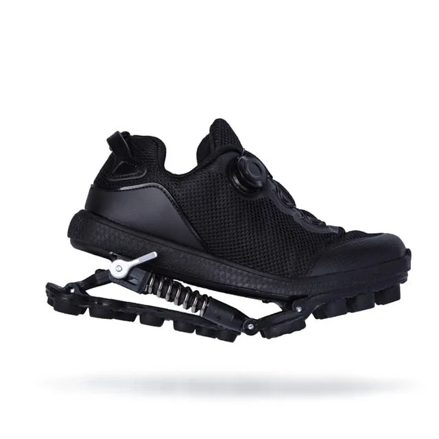 Mechanical running shoes Bouncing Spring shock absorption running Shoes Women men Sneaker Shoes