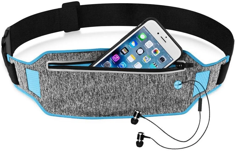 Running Waist Pack, Lightweight Water Resistant Reflective Runner Belt Sports Fanny Pack Adjustable Waistband