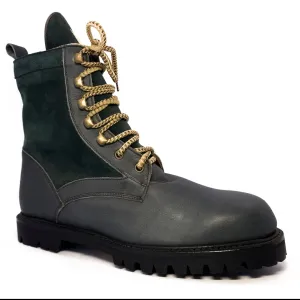 Sample - Harrier Teal green leather & Suede