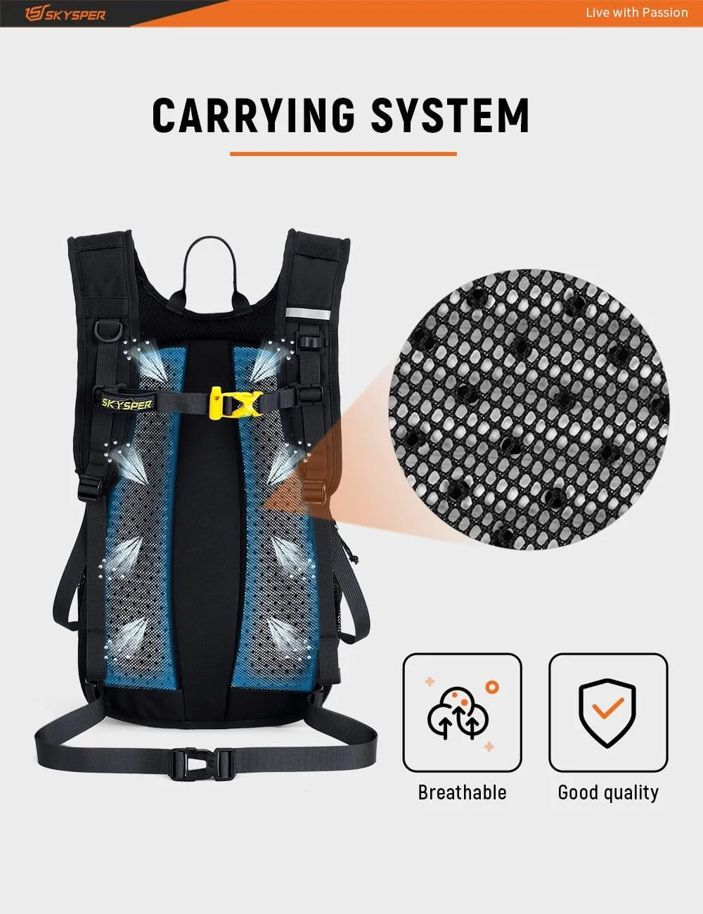 SKYSPER Hiking Backpack - 20L Small Hiking Daypack Lightweight Hiking Backpack, Breathable Day Pack, Backpacking for Women Men