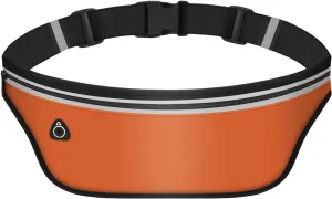 UltraSlim Fanny Packs for Women Men Slim Running Belt Waist Pack Runners Bag Waterproof Money Belt (Orange)